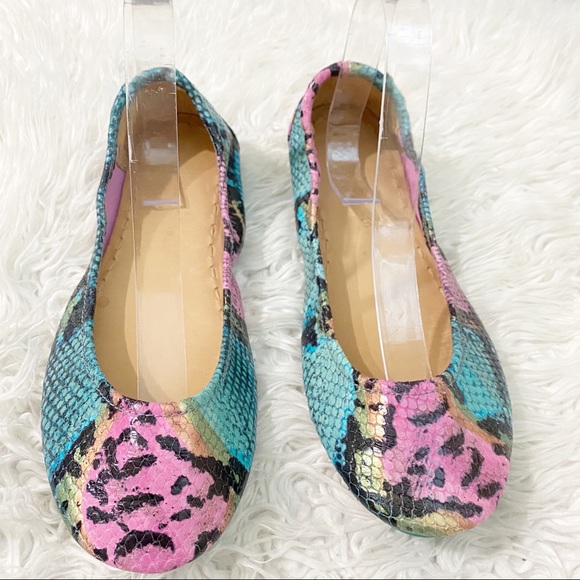 Tieks Shoes - Tieks Electric Snake Print Multicolored Flats